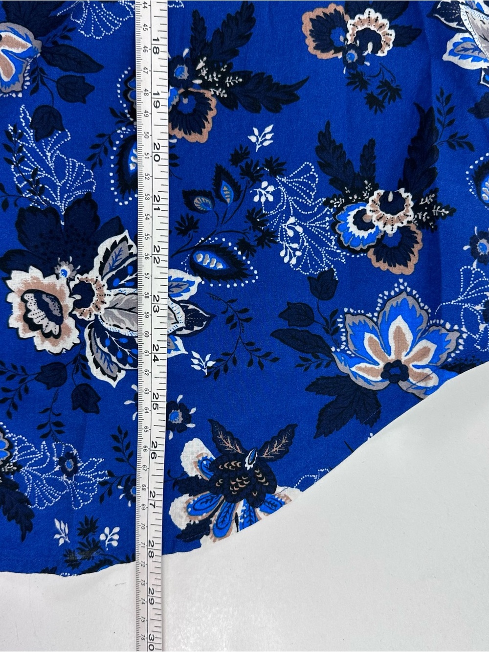 Lane Bryant Royal Blue Floral Button-Up Blouse - Picture 6 of 9